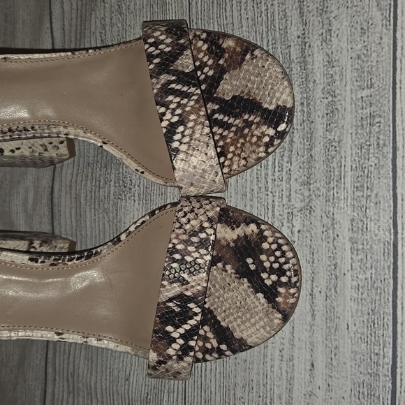 Steve Madden Women's Snake Print Block Heels Brown/Cream/Black Size 8.5 - Picture 5 of 13